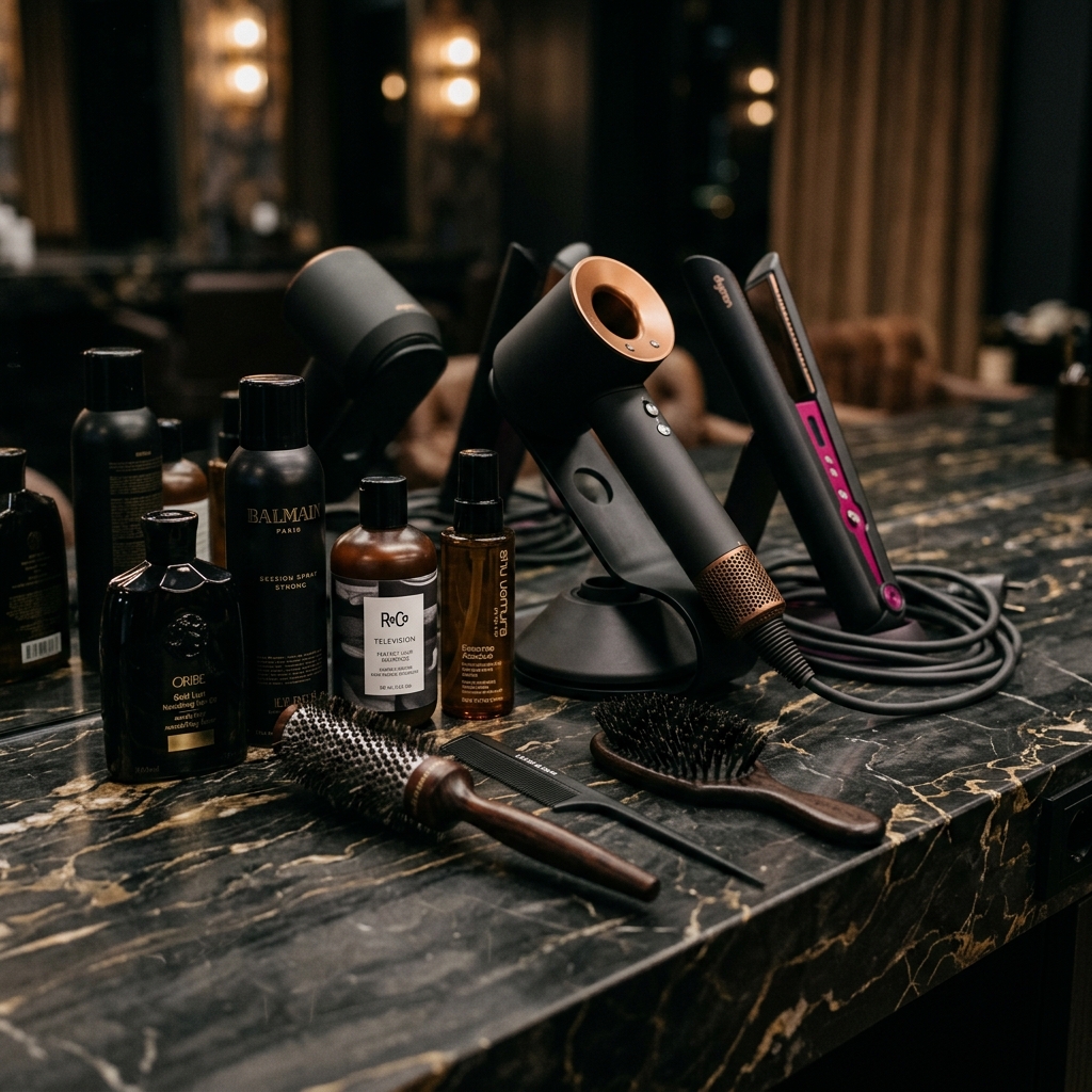 Polished salon blowdry with smooth movement